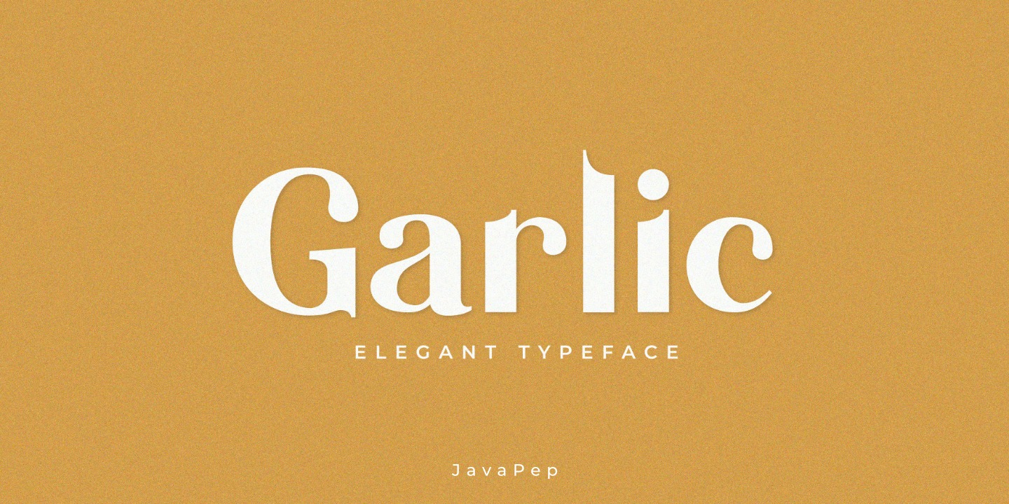 Пример шрифта Garlic